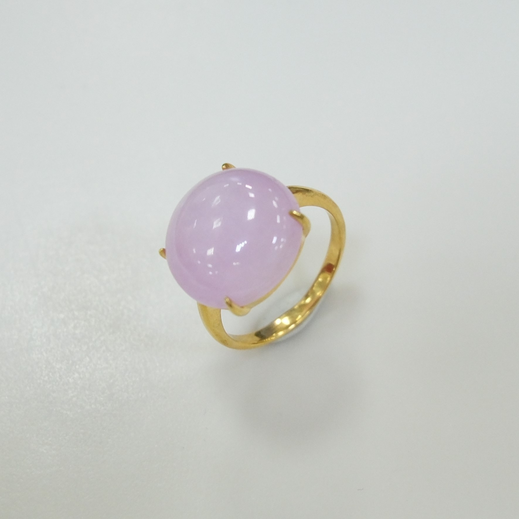 Серебряное кольцо с кунцитом